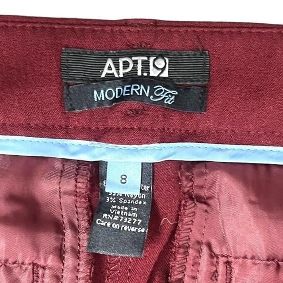 Apt. 9 Modern Fit Wine Color Pants - Size 8 - Picture 4 of 10